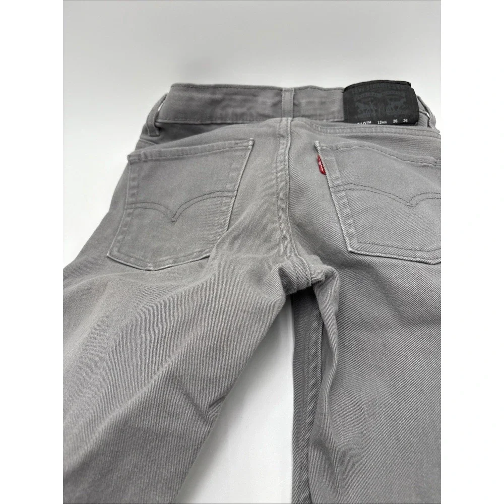 Levi's Strauss 510 Skinny Jeans Black Label Gray 26W 26L 98%‎ Cotton 2% Elastane
